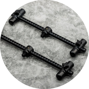 One more cast hrazdy elbowz black anodised aluminium 2 rod std 8" & 7" 2 ks