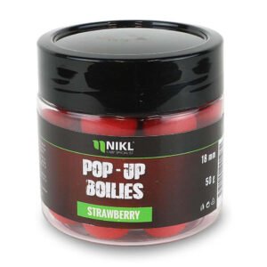 Plávajúce boilie NIKL Pop Up Jahody priemer 18 mm, balenie 50 g