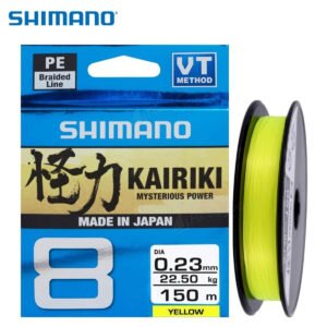 SHIMANO Line Kairiki 8 Yellow, 150 m priemer 0,100 mm, nosnosť 6,50 kg