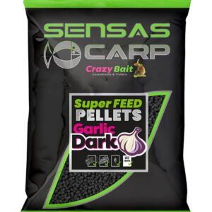 SENSAS Carp Super Feed Pellets, 650 g, Garlic Dark priemer 4 mm