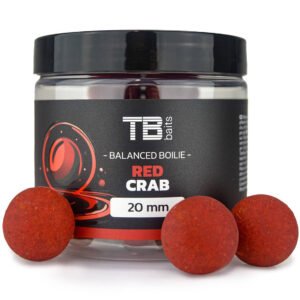 Vyvážené boilie TB Baits Balanced Red Crab + atraktor priemer 16 mm