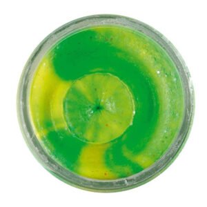 BERKLEY PowerBait Extra Scent Glitter Trout Bait, Fluo Green/ Yellow
