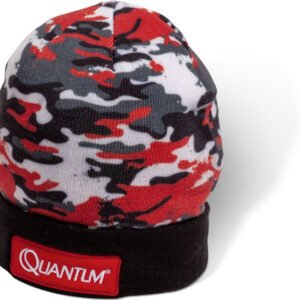 Čiapka QUANTUM Winter Cap Black/ Red Camou