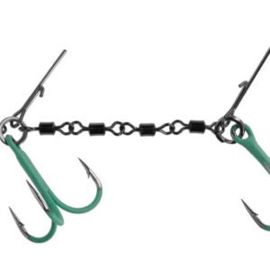 Montáž MIKADO Jaws Double Evo Stinger Fluo