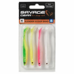 SAVAGE GEAR Slender Scoop Shad, Dark Water Mix dĺžka 11 cm, hmotnosť 7 g