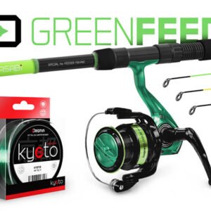 Feedrový set DELPHIN GreenFeed + navijak + vlasec dĺžka 3,00 m