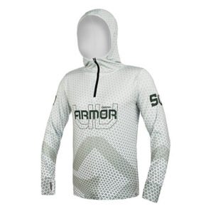 Tričko DELPHIN UV Armor 50+ Olive s kapucňou veľ. L